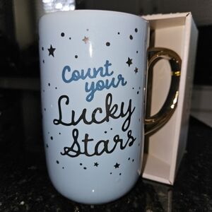 "Count Your Lucky Stars" Large  Coffee Mug Cup